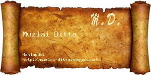 Muzlai Ditta névjegykártya
